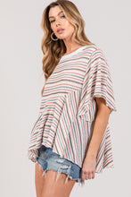 Load image into Gallery viewer, SAGE + FIG Round Neck Stripe Top