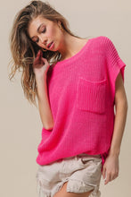 Load image into Gallery viewer, BiBi Patch Pocket Short Sleeve Sweater