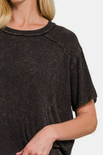 Load image into Gallery viewer, Zenana Washed Ribbed Short Sleeve Top