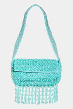 Load image into Gallery viewer, Fame Beaded Fringe Rectangle Shoulder Bag