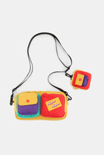 Load image into Gallery viewer, Himawari Removable Strap Nylon Crossbody Bag with EarPods Bag