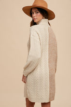 Load image into Gallery viewer, Annie Wear Color Block Turtleneck Sweater Dress