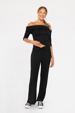 Load image into Gallery viewer, Mono B Cross Pleat Flare Pants