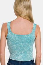 Load image into Gallery viewer, Zenana Washed Ribbed Scoop Neck Wide Strap Tank