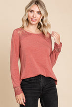 Load image into Gallery viewer, Super Lady Lace Detail Round Neck T-Shirt