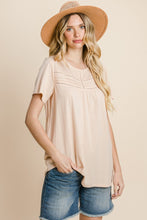 Load image into Gallery viewer, Cotton Bleu by Nu Label Eyelet Round Neck Short Sleeve T-Shirt