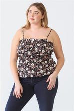 Load image into Gallery viewer, Zenobia Plus Size Frill Floral Square Neck Cami