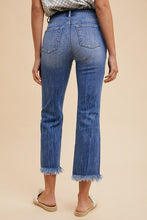 Load image into Gallery viewer, Annie Wear Distressed Raw Hem Straight Leg Cropped Jeans