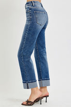 Load image into Gallery viewer, RISEN Full Size High Rise Crop Straight Roll Up Jeans