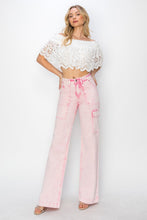 Load image into Gallery viewer, RISEN Full Rise Wide Leg Cargo Pocket Jeans