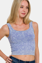 Load image into Gallery viewer, Zenana Washed Ribbed Scoop Neck Wide Strap Tank