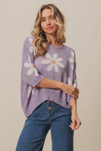 Load image into Gallery viewer, BiBi Floral Pattern Slit Sweater