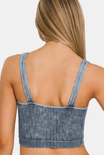 Load image into Gallery viewer, Zenana Washed Ribbed Cropped V-Neck Tank