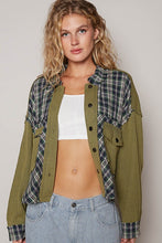 Load image into Gallery viewer, POL Plaid Button Down Shirt with Chest Pockets