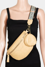 Load image into Gallery viewer, Fame PU Leather Weave Textured Crossbody Bag with Coin Purse