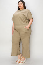 Load image into Gallery viewer, Double Take Texture Short Sleeve Top and Pants Set