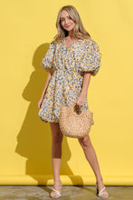 Load image into Gallery viewer, And The Why Floral Surplice Puff Sleeve Dress