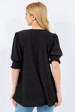 Load image into Gallery viewer, Celeste Swiss Dot Puff Sleeve Top