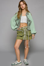 Load image into Gallery viewer, POL Waffle Knit Raw Hem Contrast Button Up Jacket