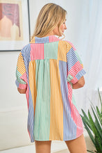 Load image into Gallery viewer, First Love Striped Button Down Short Sleeve Shirt