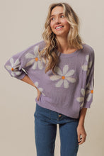 Load image into Gallery viewer, BiBi Floral Pattern Slit Sweater