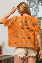 Load image into Gallery viewer, BiBi Hollowed Out Short Sleeve Knit Cover Up