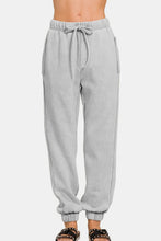 Load image into Gallery viewer, Zenana Acid Wash Fleece Drawstring Sweatpants with Pockets