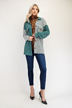 Load image into Gallery viewer, Celeste Striped Button Up Dropped Shoulder Shacket