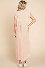 Load image into Gallery viewer, Culture Code Full Size Striped V-Neck Slit Dress with Pockets