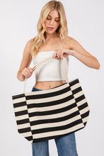 Load image into Gallery viewer, Fame Stripe Contrast Tote Bag