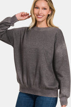 Load image into Gallery viewer, Zenana Acid Wash Fleece Long Sleeve Sweatshirt