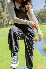 Load image into Gallery viewer, Mono B Drawstring Waist Spaghetti Strap Overalls with Pockets