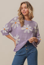 Load image into Gallery viewer, BiBi Floral Pattern Slit Sweater