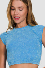 Load image into Gallery viewer, Zenana Ribbed Round Neck Cropped Top