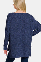 Load image into Gallery viewer, Zenana High-Low Center Seam V-Neck Sweater