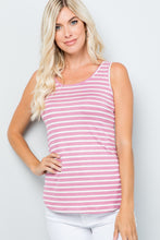 Load image into Gallery viewer, Celeste Backside Bow Tie Striped Tank