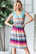 Load image into Gallery viewer, Heimish Striped Sleeveless V Neck Dress