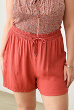 Load image into Gallery viewer, Zenobia Plus Size Drawstring Elastic Waist Shorts with Pockets