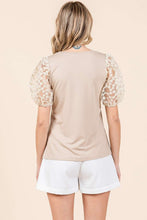 Load image into Gallery viewer, Mittoshop Round Neck Puff Short Sleeve Top