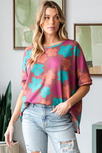 Load image into Gallery viewer, HOPELY Floral Round Neck Side Slit T-Shirt