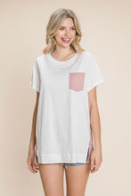 Load image into Gallery viewer, Cotton Bleu by Nu Label Contrast Striped Short Sleeve T-Shirt