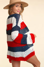 Load image into Gallery viewer, Haptics Open Front Long Sleeve Stripe Cardigan