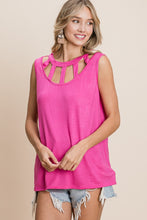 Load image into Gallery viewer, BiBi Cutout Round Neck Sleeveless Top