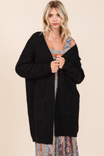 Load image into Gallery viewer, Mittoshop Open Front Long Sleeve Longline Cardigan
