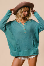 Load image into Gallery viewer, BiBi Thumb Opening Long Sleeve Top with Kangaroo Pocket