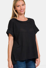 Load image into Gallery viewer, Zenana Waffle Exposed-Seam Short Sleeve T-Shirt