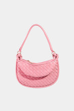 Load image into Gallery viewer, Fame PU Leather Basket Weave Half Moon Bag