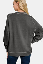 Load image into Gallery viewer, Zenana Pigment Dyed French Terry Sweatshirt