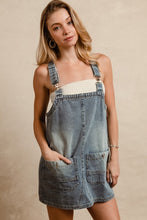 Load image into Gallery viewer, BiBi Washed Adjustable Strap Denim Overall Dress