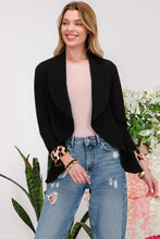 Load image into Gallery viewer, Celeste Rolled Leopard Cuff Open Front Blazer